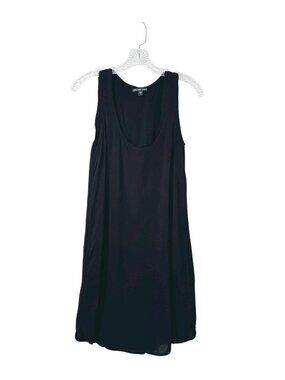 James Perse Sleeveless Black Scoopneck Tank Dress